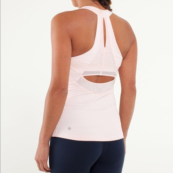 lululemon athletica Tops - Lululemon Run Make It Count Pink Mesh Shirt 8